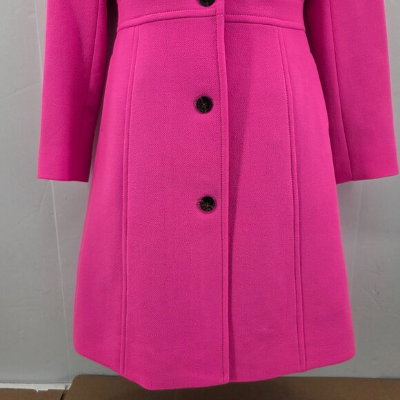 J.Crew Italian DoubleCloth Wool Lady Day Coat Thinsulate Fuchsia Pink Size 00 - Picture 5 of 14